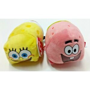New Nickelodeon Teeny Tys SpongeBob Patrick Plush Stuffed Toys Set‎ Kids Gift